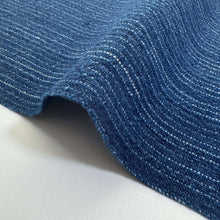 Load image into Gallery viewer, Traditional Japanese Indigo Cotton Stripe Fabric – Thick Suji-tate Pattern – 100cm Width – by the Yard