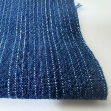 Load image into Gallery viewer, Traditional Japanese Indigo Cotton Stripe Fabric – Thick Suji-tate Pattern – 100cm Width – by the Yard