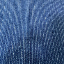 Load image into Gallery viewer, Traditional Japanese Indigo Cotton Stripe Fabric – Thick Suji-tate Pattern – 100cm Width – by the Yard