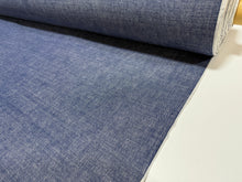 Load image into Gallery viewer, Japanese cotton selvage dungaree fabric in blue, High quality fabric by the yard