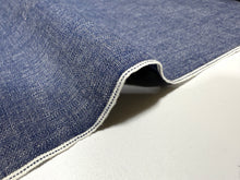Load image into Gallery viewer, Japanese cotton selvage dungaree fabric in blue, High quality fabric by the yard