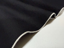 Load image into Gallery viewer, Japanese cotton selvage dungaree fabric in double-sided black, High quality fabric by the yard
