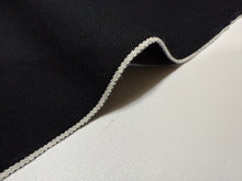 Load image into Gallery viewer, Japanese cotton selvage dungaree fabric in double-sided black, High quality fabric by the yard