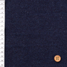 Load image into Gallery viewer, Rare! Indigo Cotton Knit Fabric by half-yard, Japanese aizome cotton knit 12 oz