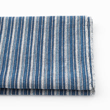 Load image into Gallery viewer, Japanese Indigo Stripe Fabric – Matsusaka Cotton "Seihaku-shima" | 100% Cotton | Natural Indigo Dye | Traditional Japanese Textile