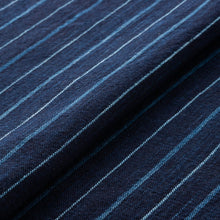 Load image into Gallery viewer, Indigo Fabric by the yard, Matsusaka cotton "Futo-daimyo" (feudal lord) stripes