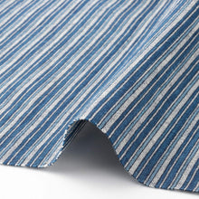 Load image into Gallery viewer, Japanese Indigo Stripe Fabric – Matsusaka Cotton "Seihaku-shima" | 100% Cotton | Natural Indigo Dye | Traditional Japanese Textile