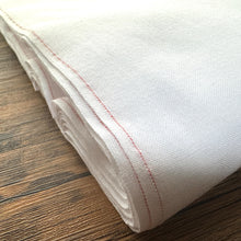 Load image into Gallery viewer, Light cotton fabric by the yard, Japaese fabric, Ise cotton bleached with red selvage
