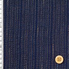 Load image into Gallery viewer, Mensya-bunjin indigo x persimmon (crepe), Japanese Cotton Fabric By the yard