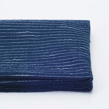 Load image into Gallery viewer, Japanese Indigo Striped Cotton Fabric – “Fushi Stripes” – Traditional Woven Fabric by the Yard – 100% Cotton – Made in Japan