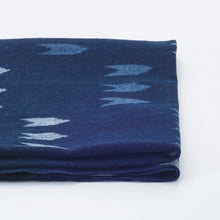 Load image into Gallery viewer, Kawariya-Kasuri (odd dye-patterning), Japanese indigo fabric, Cotton textile