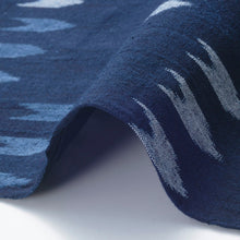 Load image into Gallery viewer, Kawariya-Kasuri (odd dye-patterning), Japanese indigo fabric, Cotton textile