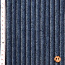 Load image into Gallery viewer, Katsuo Shima – Traditional Japanese Indigo Cotton Fabric with Bonito Stripes – 100cm Width – by the Yard