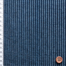 Load image into Gallery viewer, Sendai Stripes – Traditional Japanese Indigo Cotton Fabric – 100cm Width – by the Yard