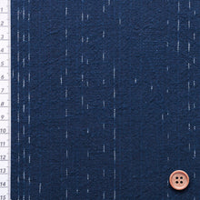 Load image into Gallery viewer, Indigo kasuri fabric by the yard, Kosame-Shima(drizzle stripes)