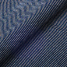 Load image into Gallery viewer, Traditional Japanese Daimyo Stripe Fabric – Indigo and Charcoal – 120cm Width by the Yard