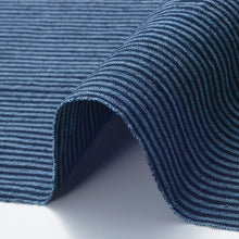 Load image into Gallery viewer, Sendai Stripes – Traditional Japanese Indigo Cotton Fabric – 100cm Width – by the Yard
