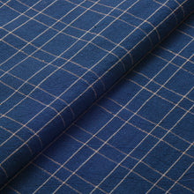 Load image into Gallery viewer, Futasuji-kōshi – Traditional Japanese Indigo & Persimmon-Dyed Checkered Cotton Fabric – 119cm Width – by the Yard