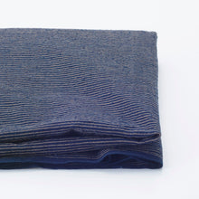 Load image into Gallery viewer, Traditional Japanese Daimyo Stripe Fabric – Indigo and Charcoal – 120cm Width by the Yard