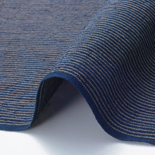 Load image into Gallery viewer, Traditional Japanese Daimyo Stripe Fabric – Indigo and Charcoal – 120cm Width by the Yard