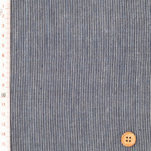 Load image into Gallery viewer, Japanese Indigo Stripe Fabric - Mansuji "Ten Thousand Streaks" Matsusaka Cotton |  Fabric by the Meter | Traditional Thin Stripe Textile