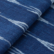 Load image into Gallery viewer, Indigo kasuri fabric by the yard, Navy fabric, Yarn dyed, Shippu (Gale)