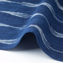 Load image into Gallery viewer, Indigo kasuri fabric by the yard, Navy fabric, Yarn dyed, Shippu (Gale)