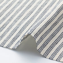 Load image into Gallery viewer, Japanese Cotton Fabric by the Yard – Matsusaka "Sanbon-shima" White Stripes | Natural Indigo Dyed | 100% Cotton