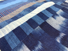 Load image into Gallery viewer, Japanese Indigo Fabric Scrap Set – 10-Piece Bingo Fushiori – Kasuri, Stripes & Solids