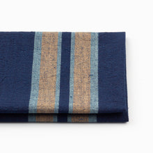 Load image into Gallery viewer, Plants dyed fabric by the yard, Stripe fabric, Multicolor futo (thick) stripes Japanese Cotton Fabric By the yard