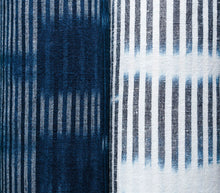 Load image into Gallery viewer, Indigo Tie-Dye Cotton Fabric by the yard– Han-Kasuri Style from Japan – For Sewing and Craft Projects