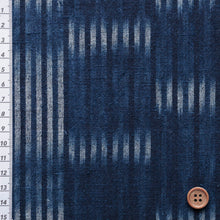 Load image into Gallery viewer, Indigo Tie-Dye Cotton Fabric by the yard– Han-Kasuri Style from Japan – For Sewing and Craft Projects