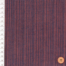 Load image into Gallery viewer, Vermillion fabric by the yard, Ichi-yon (fourteen) stripes Alternative