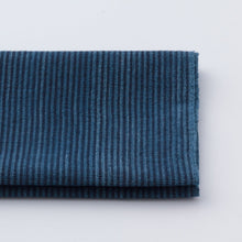 Load image into Gallery viewer, Matsusaka Cotton, Gobo (burdock) shima, Indigo Fabric Japanese Cotton Fabric By the yard