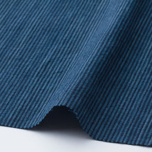 Load image into Gallery viewer, Matsusaka Cotton, Gobo (burdock) shima, Indigo Fabric Japanese Cotton Fabric By the yard
