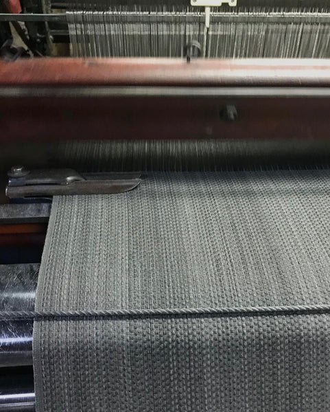 Sashiko fabric in charcoal