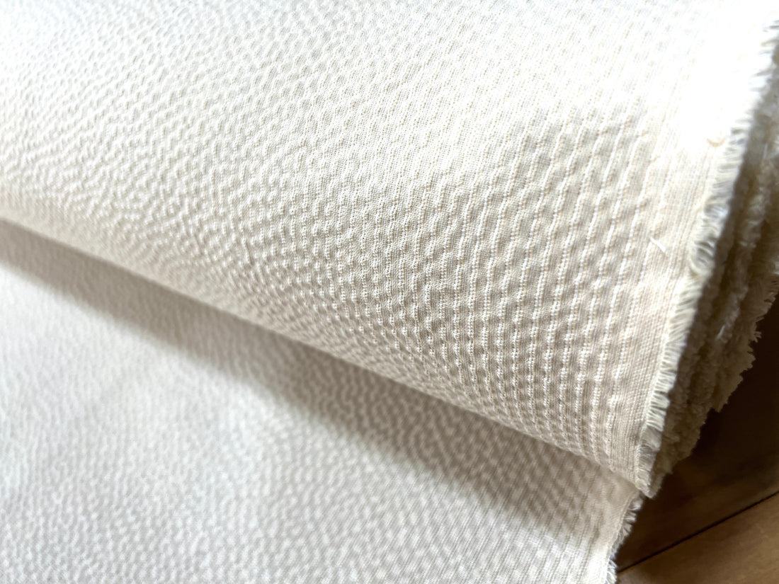 Japanese Premium Fabric – Awa Seersucker Eggshell | BANSYO