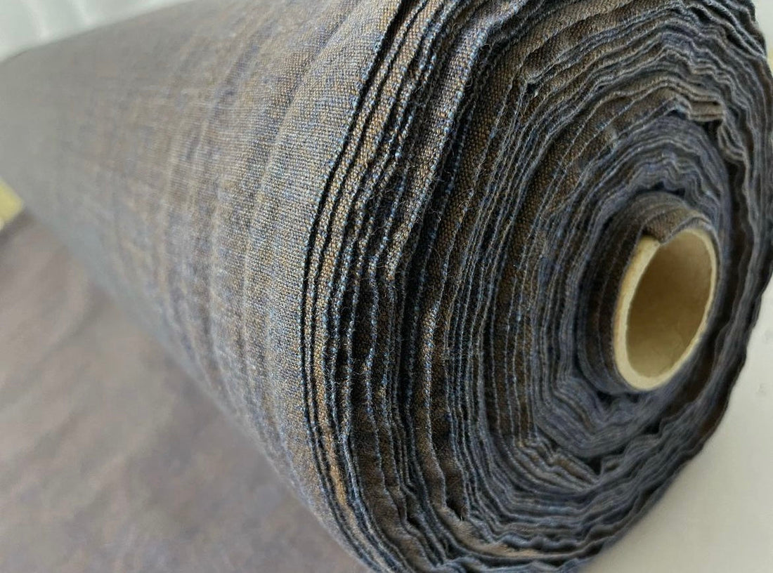 Japanese Indigo Fabric Blue & Persimmon Brown | BANSYO