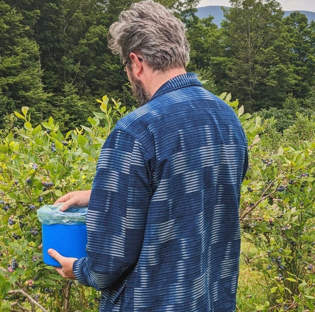 Japanese Indigo Fabric Kasuri for Farm Work | BANSYO