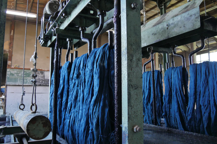 Indigo dyeing process of Matsusaka cotton