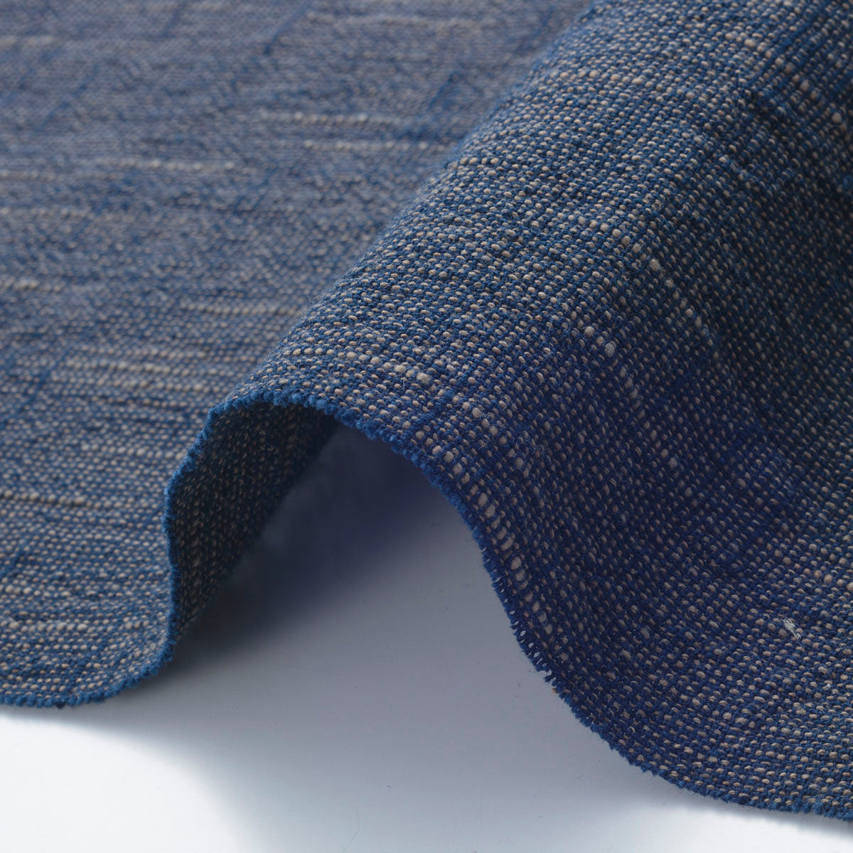 Japanese Indigo Cotton Fabric Thick Chambray Fushi-Marbled – Yard detail | BANSYO