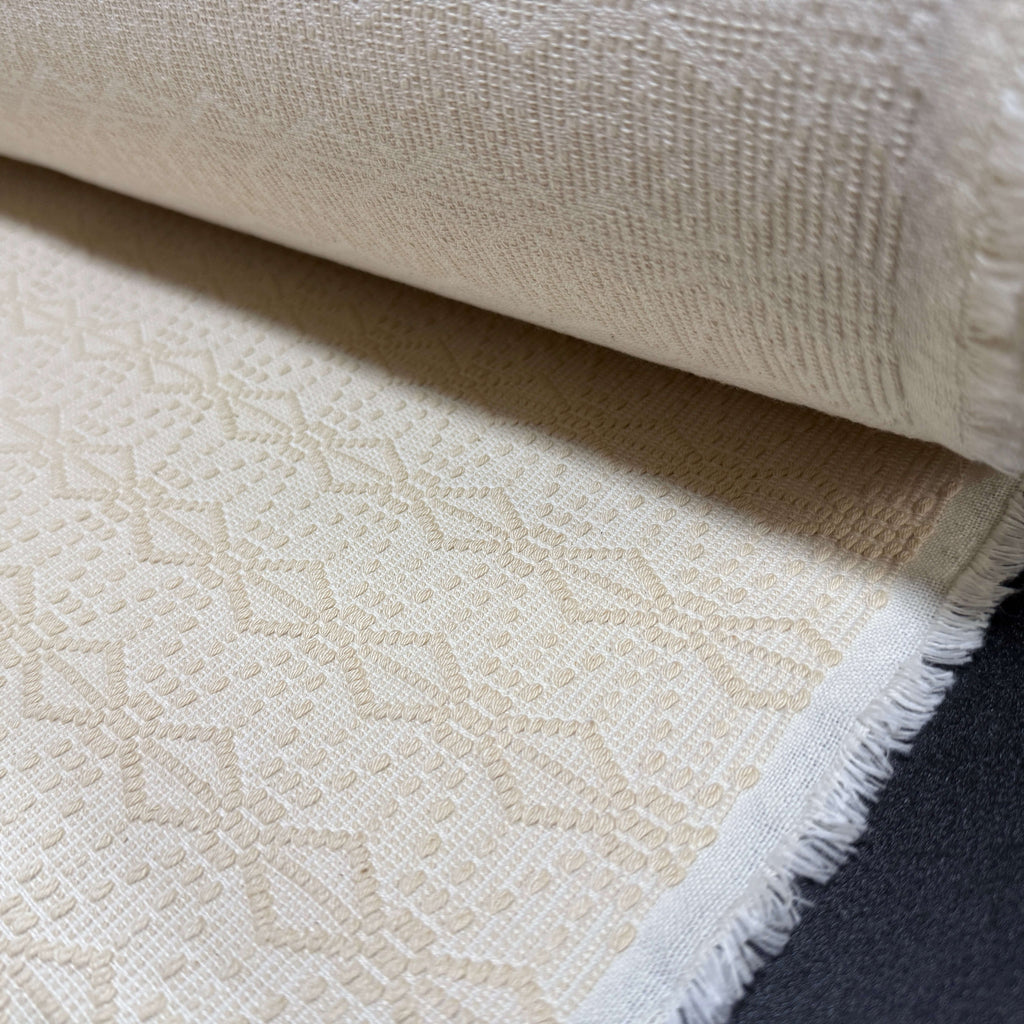 Japanese Sashiko fabric with hemp leaf pattern for Judo product image | BANSYO