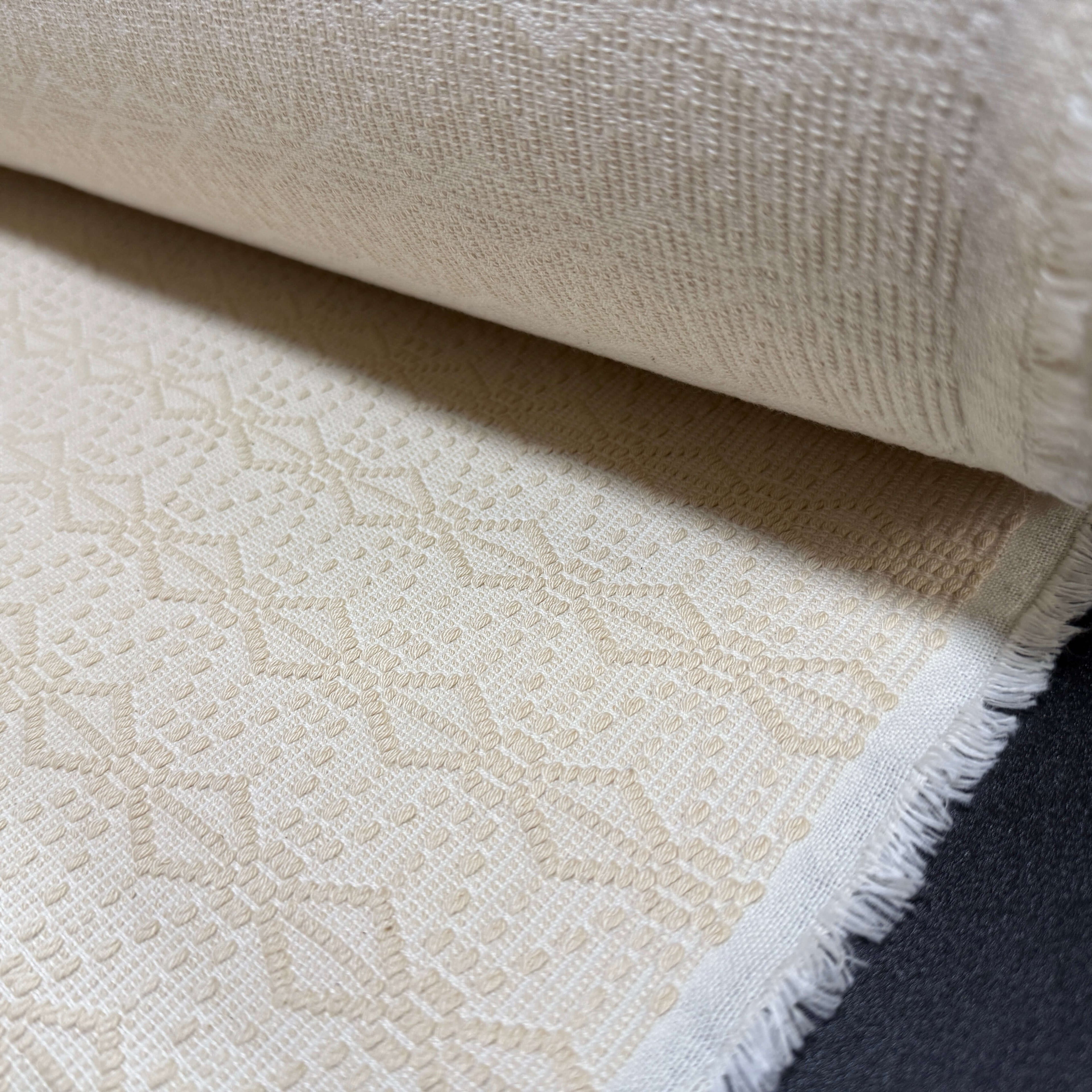 Japanese Sashiko fabric with hemp leaf pattern for Judo product image | BANSYO