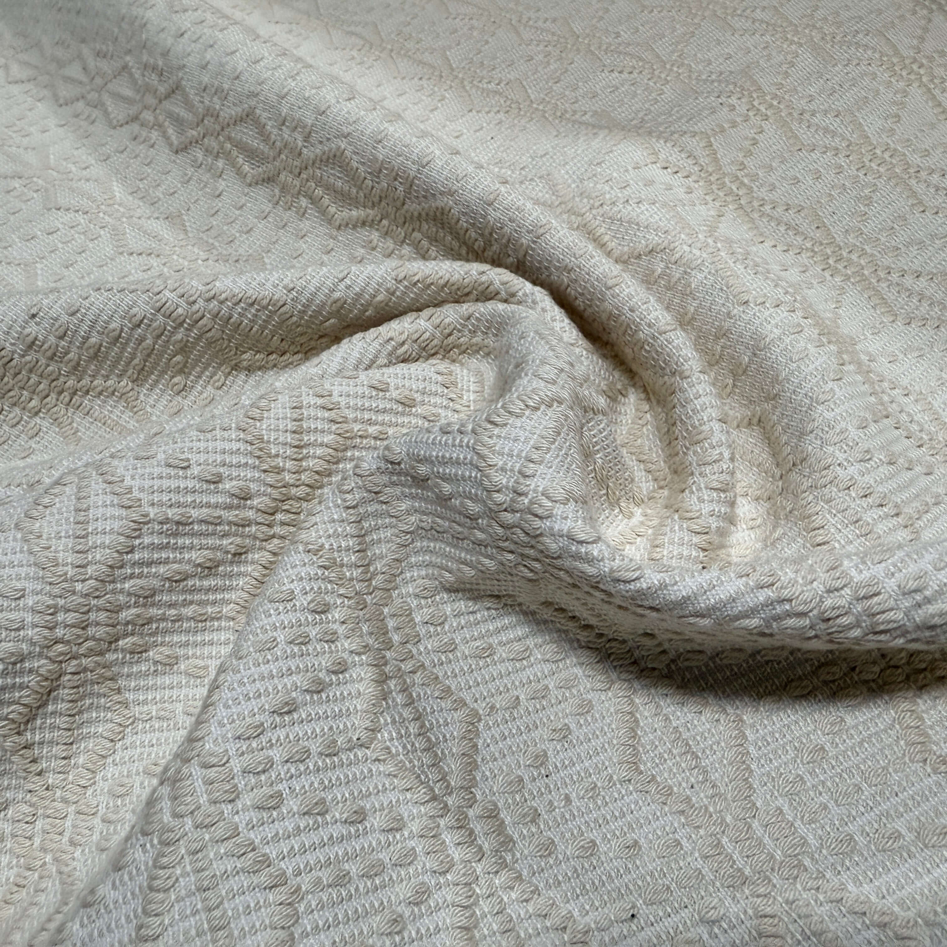 Japanese Sashiko fabric with hemp leaf pattern for Judo product image | BANSYO