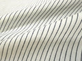 Japanese indigo cotton chambray stripe fabric, 115cm close up | BANSYO