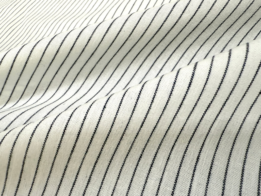 Chambray indigo stripes, Japanese cotton fabric – 115cm Width by the Yard