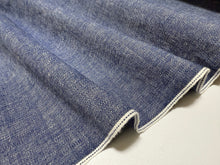 Load image into Gallery viewer, Japanese cotton selvage dungaree fabric in blue, High quality fabric by the yard
