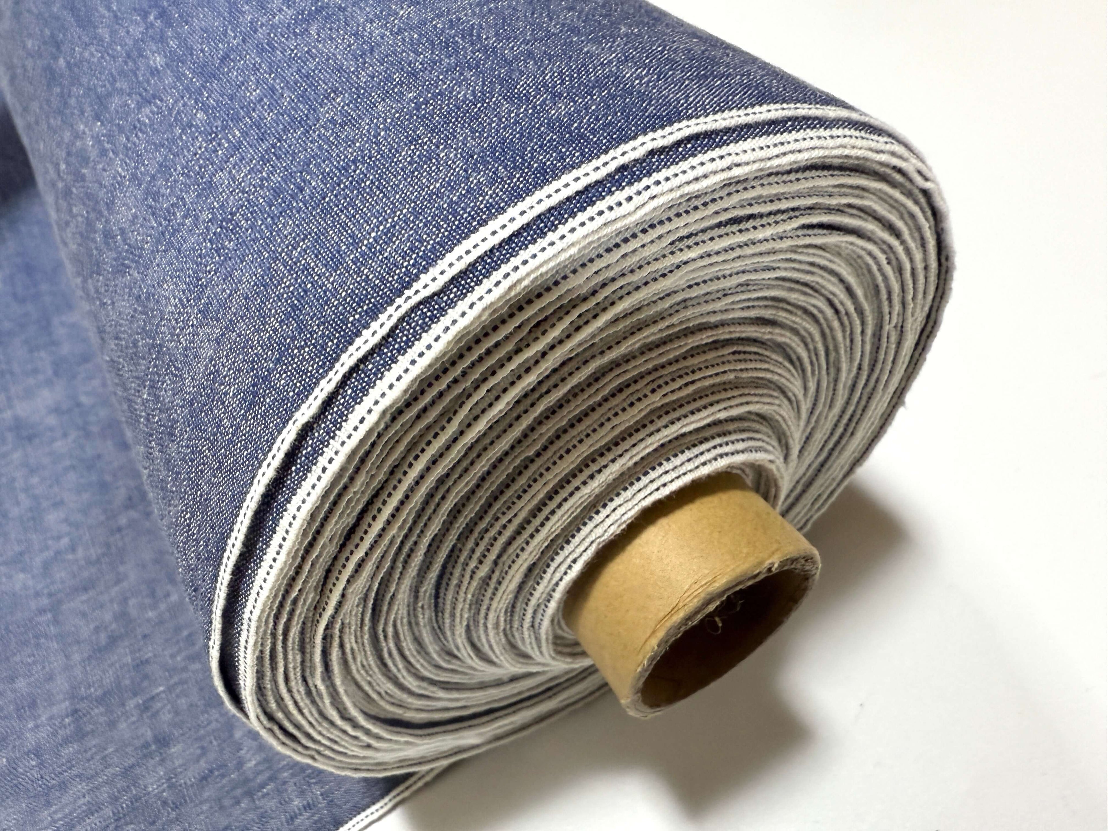 Japanese cotton selvage dungaree fabric in blue by the yard product image | BANSYO