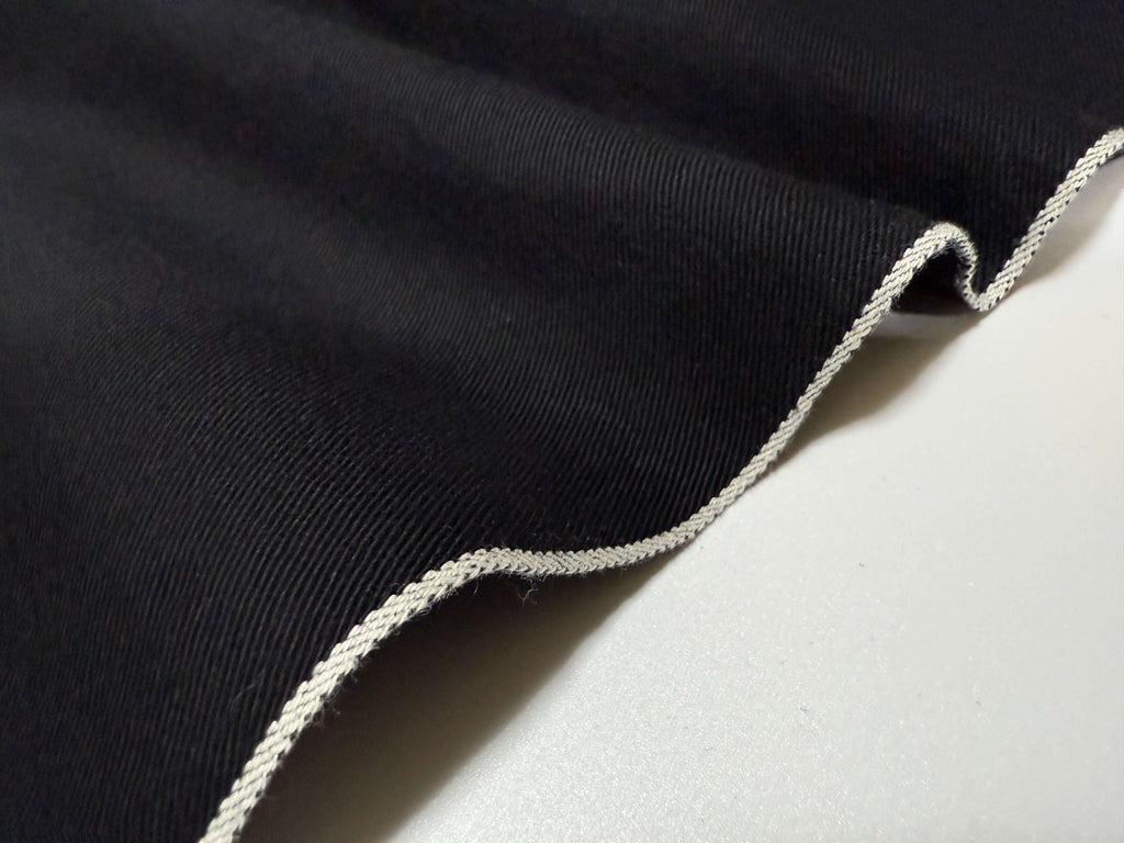 Japanese cotton selvage dungaree fabric by the yard detail | BANSYO