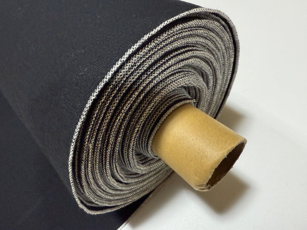Japanese cotton selvage dungaree fabric in double-sided black, High quality fabric by the yard (コピー)